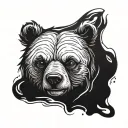 grumpy bear cub tattoo design idea