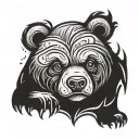 grumpy bear cub tattoo design idea