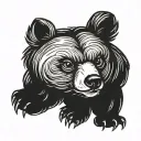 grumpy bear cub tattoo design idea