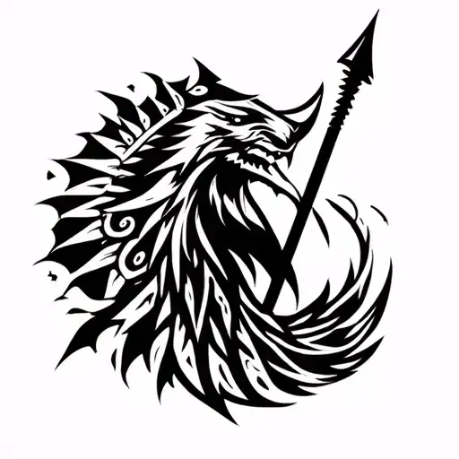 nordic, a life of advanture. a story to become a warrior, tribal. like a slideshow tattoo design idea