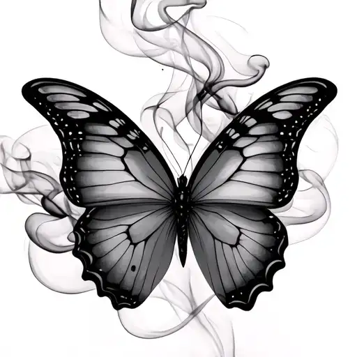 fading smoke butterfly tattoo tattoo design idea