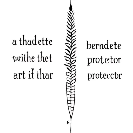 ogham tattoo saying Bernadette Protector tattoo design idea