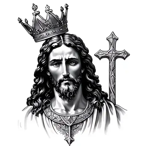christ is my king tattoo design idea