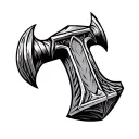 Thor hammer tattoo design idea