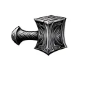 Thor hammer tattoo design idea