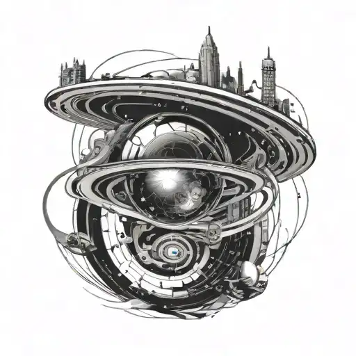 Inception top is interstellar black hole tattoo design idea