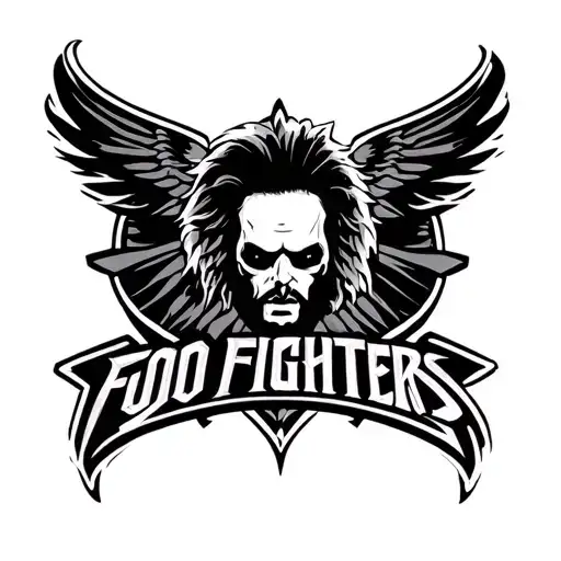 foo fighters logo in different variations tattoo design idea