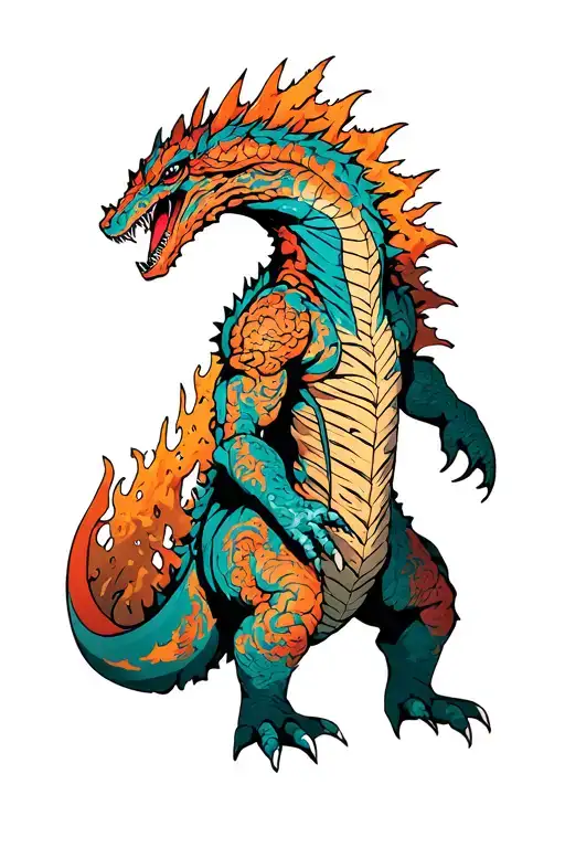 kaiju sleeve tattoo tattoo design idea