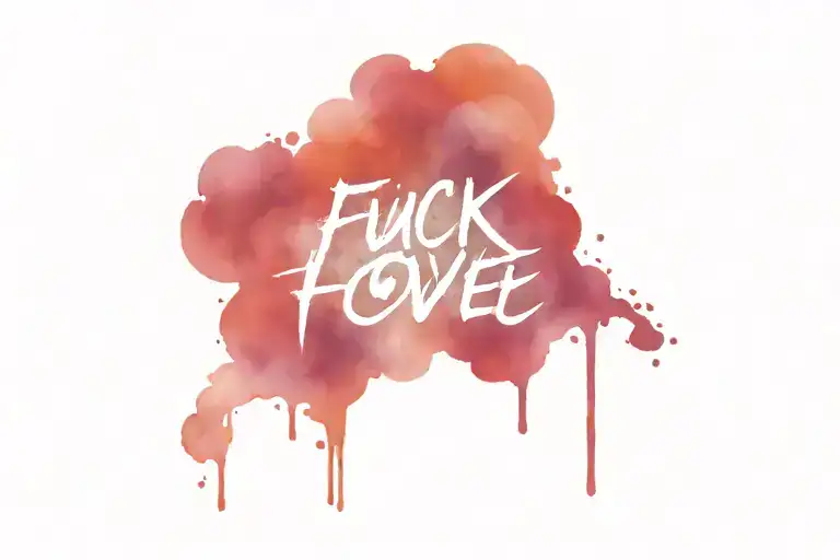 fuck love tattoo design idea