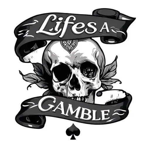 lifes a gamble tattoo design idea