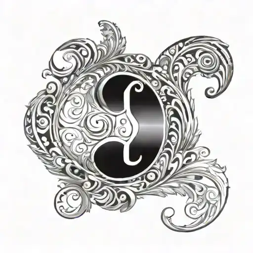 bass clef + letter C tattoo design idea