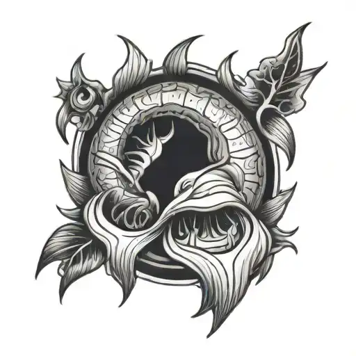 Butthole tattoo design idea