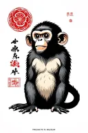 Chinese Monkey tattoo design idea