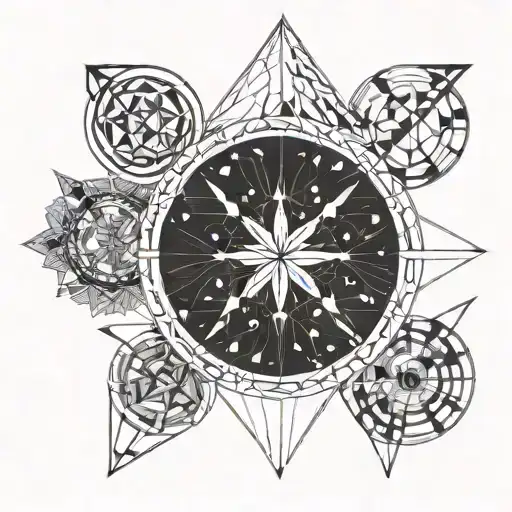 hannah marie, sagittarius, cosmology, nature, love, strength tattoo design idea