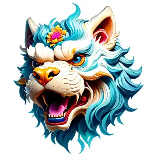 Foo Dog tattoo design idea