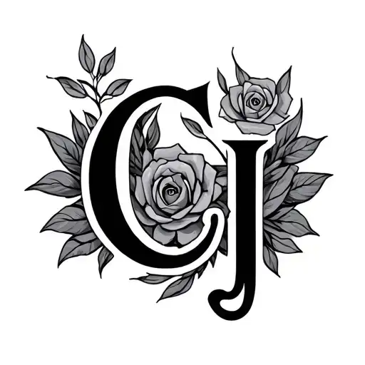 Cj Initials tattoo design idea
