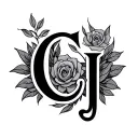 Cj Initials tattoo design idea