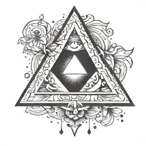 In some cases, a triangle tattoo represents the 3 aspects of the self. This design reminds you to take care of yourself  tattoo design idea