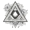 In some cases, a triangle tattoo represents the 3 aspects of the self. This design reminds you to take care of yourself  tattoo design idea