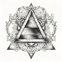 In some cases, a triangle tattoo represents the 3 aspects of the self. This design reminds you to take care of yourself  tattoo design idea