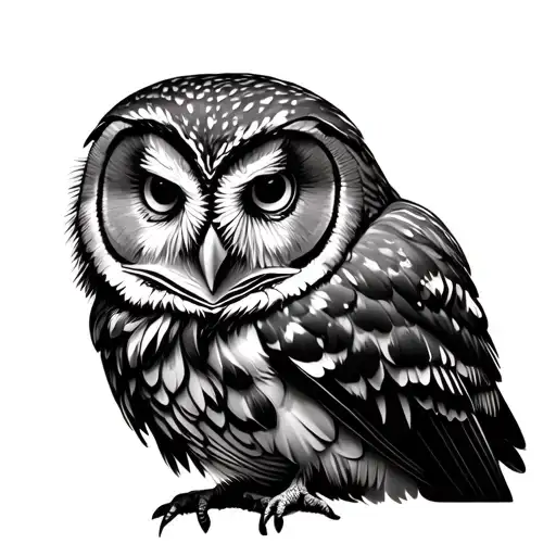 Barred Owl tattoo design idea