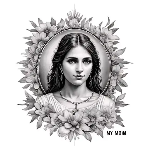 religious memorial for my mom tattoo tattoo design idea