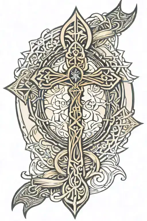 ankh symbol intertwined tattoo design idea