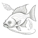 bass fish tattoo design idea
