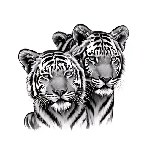 Tiger cubs x3 tattoo design idea
