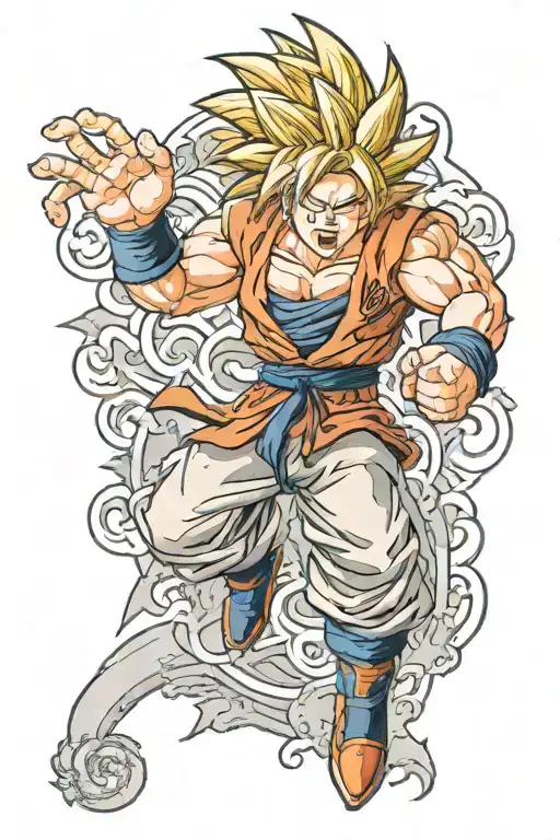Goku from DBZ tattoo design idea
