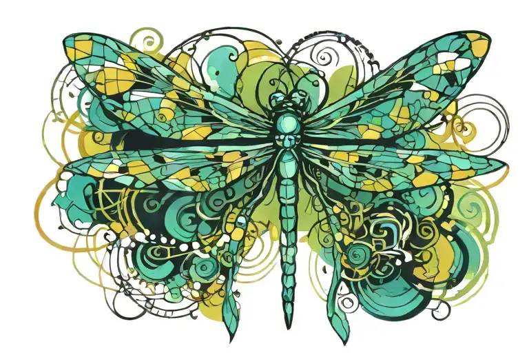 Dragonfly tattoo design idea