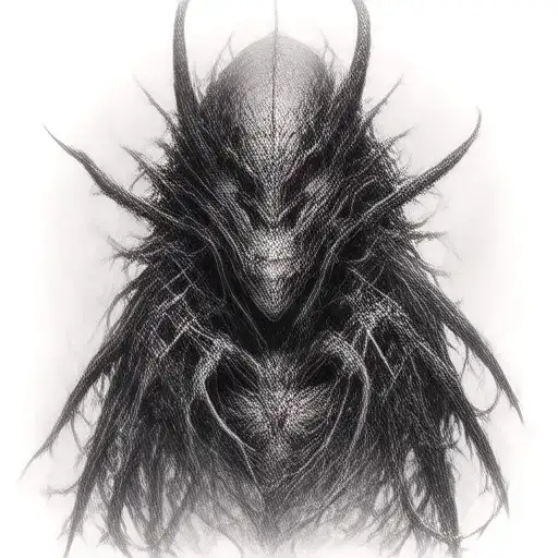 Daedric Prince Mephala Arachne Spooky tattoo design idea