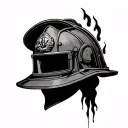 Fire Helmet tattoo design idea