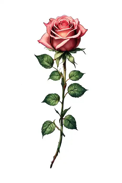 Rose wrapped around  tattoo design idea