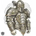 roman gladiator armour tattoo design idea