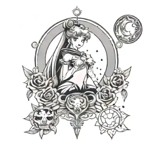 small sailor moon aesthetic   tattoo design idea