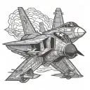 f14 tomcat fighter jet tattoo design idea