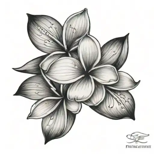 frangipani flower tattoo design idea
