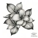 frangipani flower tattoo design idea