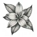 frangipani flower tattoo design idea