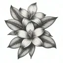 frangipani flower tattoo design idea