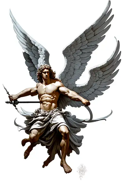 archangel Michael tattoo design idea
