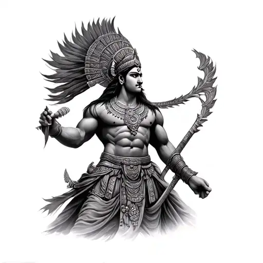 mahabharat abhimanyu tattoo design idea