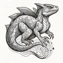 charmeleon geometric design incorporating tattoo design idea