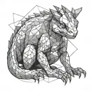 charmeleon geometric design incorporating tattoo design idea