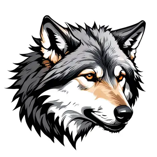 wolf Roman catholic tattoo design idea