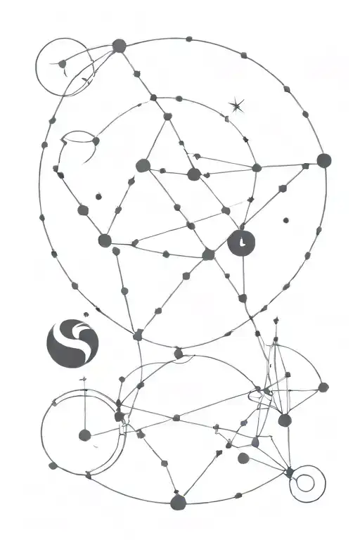 Constellation formed from combining scorpio gemini capricorn aquarius cancer and leo tattoo design idea