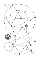 Constellation formed from combining scorpio gemini capricorn aquarius cancer and leo tattoo design idea