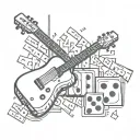music, dominican republic, dominos tattoo design idea