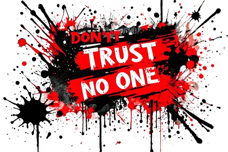 Don't Trust No One tattoo design idea